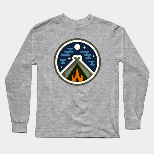 Camp Badge Long Sleeve T-Shirt by emberstudio